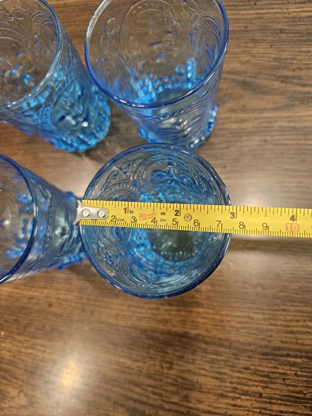 Vintage Zrike Renaissance Aqua Blue Fleur-De-Lis Drinking  Glasses – Set of 4